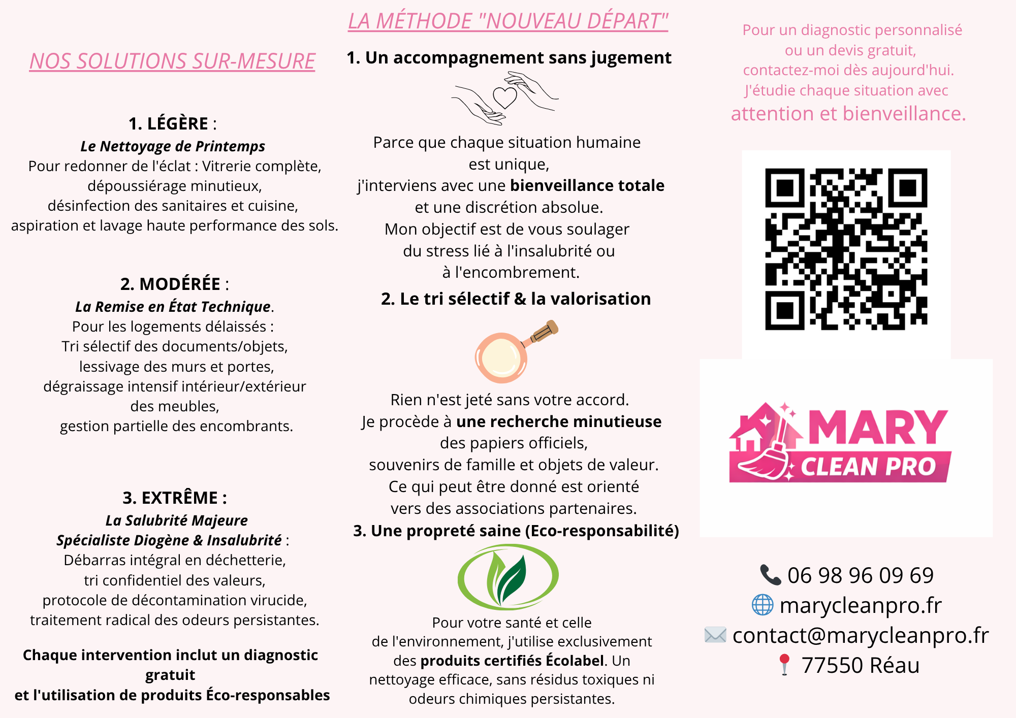Flyer Mary Clean Pro — la méthode Nouveau Départ